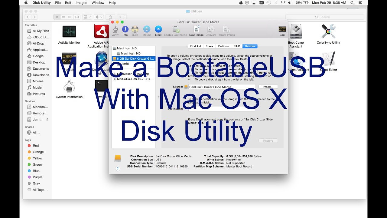 how to use transmac to make usb installer for mac os x